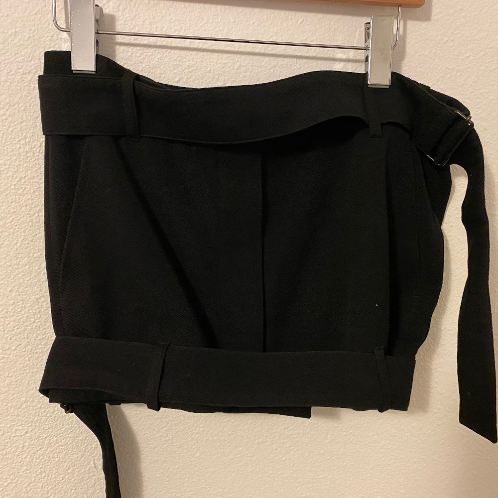 Ann Demuelemeesteer mini skirt black size 38 chic